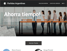 Tablet Screenshot of partidas-argentinas.com.ar